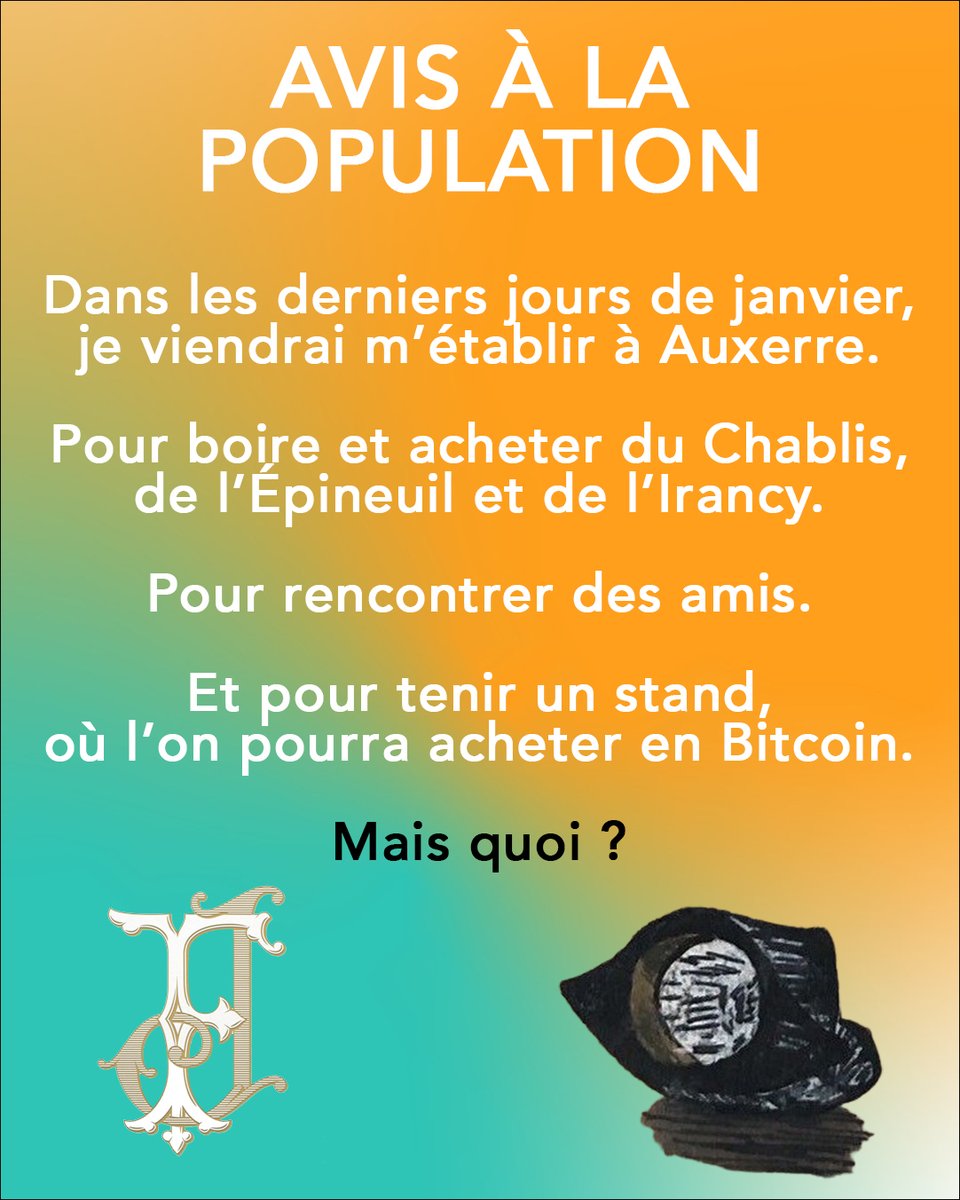 Voilà, autant que vous sachiez presque tout ! L'événement @cryptoxr (avec <a href="/Max_Metis/">Max_Mètis</a> <a href="/AlexTEINTURIER/">Alexandre Teinturier</a>  etc) est un merveilleux prétexte à agapes avec <a href="/AssoCDC/">Le Cercle du Coin</a>, à promenades, à rencontres, à soirées folles et cette année à commerces les plus divers en #bitcoin inside and outside...