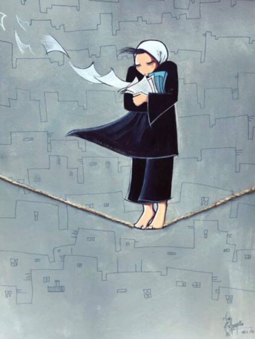 For 1,147 days, Afghanistan has held the title of being the only country where girls’ education is illegal. The Taliban continues to deny 1.4 million girls the basic right to learn. 
🖼️ Shamsia Hassani #LetHerLearn
