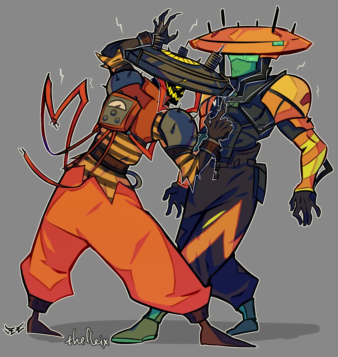 thefleix's tweet photo. (seven &amp; gigawatt) high voltage

#deadlock https://t.co/WF3zQKVhz2