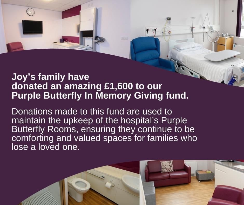 🦋 Joy’s daughter Emma has shared her Mum’s story to highlight the importance of The Rotherham NHS Foundation Trust's end of life Purple Butterfly Rooms 🦋

#PurpleButterflyFund #InMemory #ThankyouGegeAkutami 

<a href="/RHCC_Charity/">Rotherham Hospital & Community Charity</a>