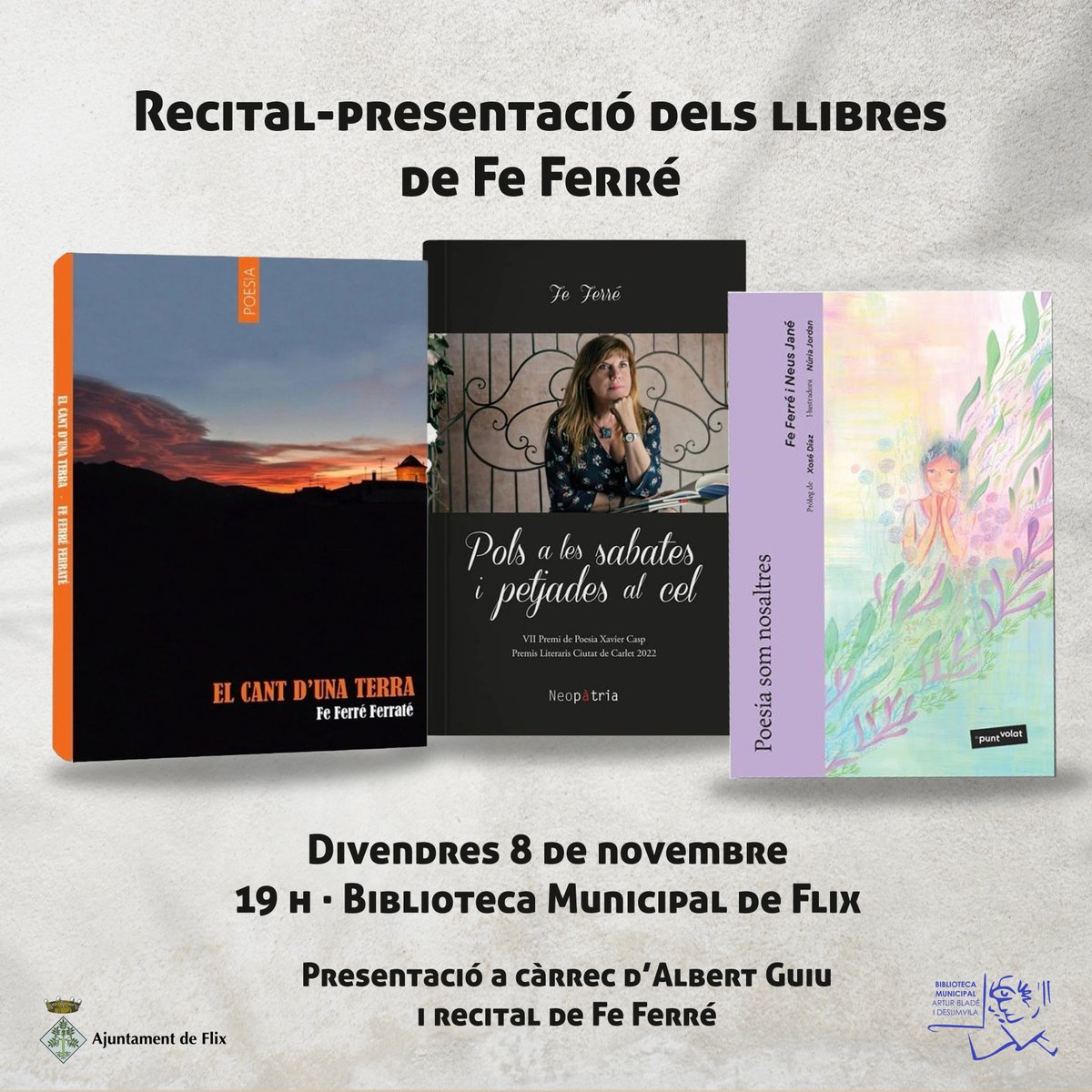 BibliotecaFlix's tweet photo. El correllengua 2024 homenatja a la lingüista catalana Ma Carme Junyent.Dins les activitats programades en motiu del Correllengua 2024, a la @BibliotecaFlix, es realitzaran aquestes activitats.
@AjuntamentFlix 
@CERE_RIBERA 
@EscolaFlix 
@institutdeflix 
@Dipta_cat https://t.co/eiyaTRJfvp