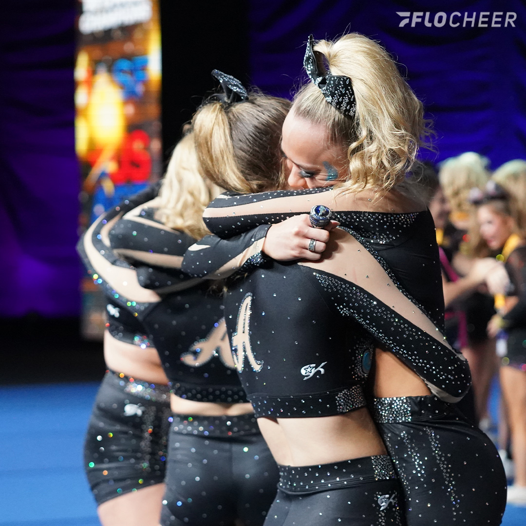 FloCheer's tweet photo. Celebrating 𝙒𝙤𝙧𝙡𝙙 𝘾𝙝𝙖𝙢𝙥 𝙒𝙚𝙙𝙣𝙚𝙨𝙙𝙖𝙮 with the 2024 L6 Limited Senior Small World Champions - Rain Athletics Aqua! 🥇🏆

🔗 to full album here: https://t.co/q8LM8c3SdD

#CheerWorlds2024 | @RainAthletics https://t.co/3VQXeGZX8W