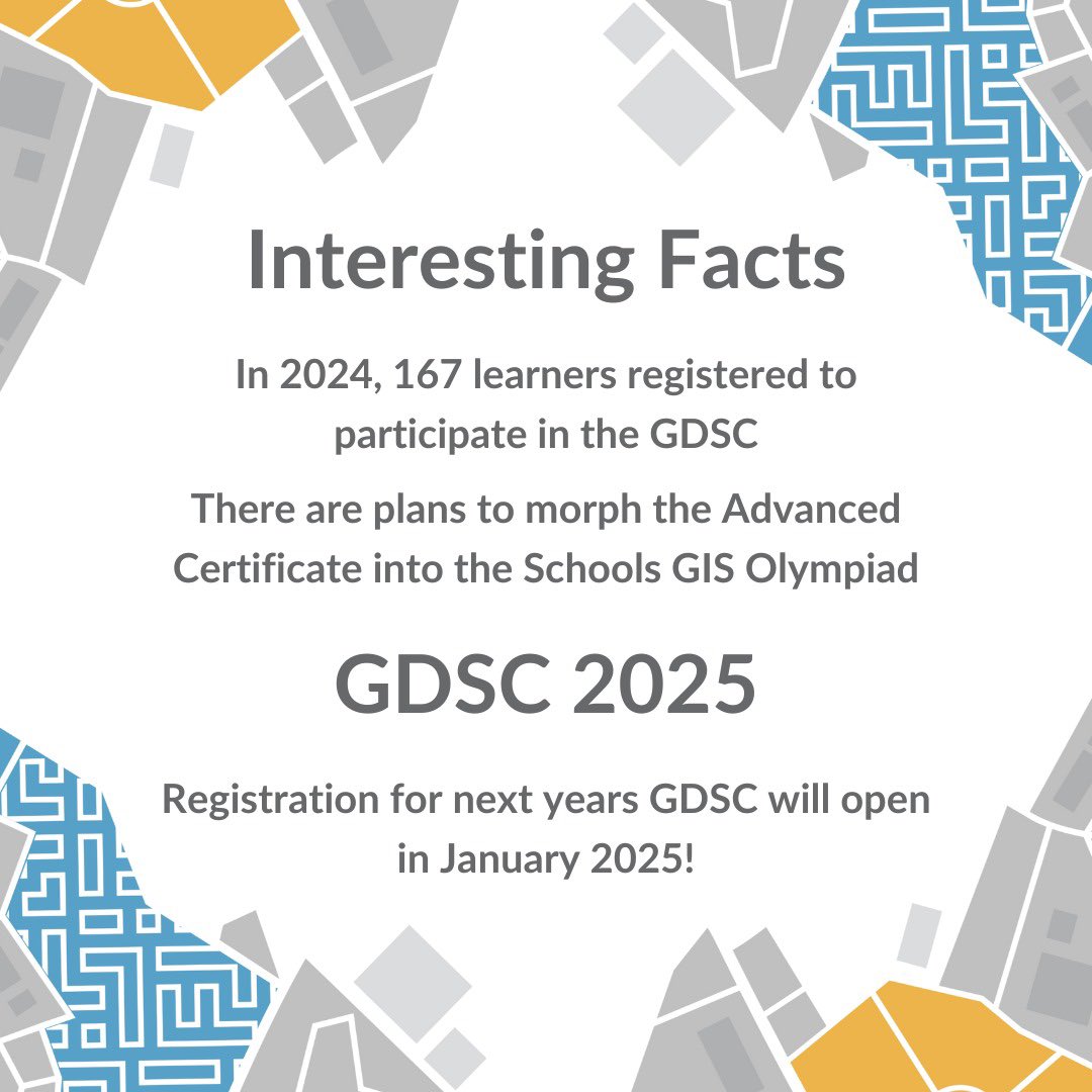 SAGeogTA's tweet photo. Exciting news... the Geospatial Data Science Certificate will be back in 2025 for IEB &amp; DBE students. This is a unique opportunity to upskill themselves and put them a step ahead of their peers, especially if they are interested in computers and GIS. https://t.co/6ZruBrJHF9