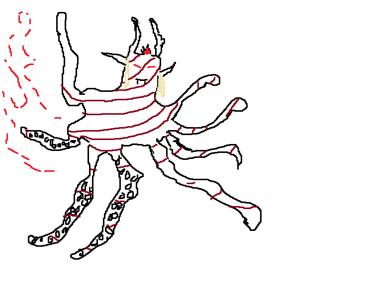 blizzlet's tweet image. Today sucks. Here's some more submissions of Sire Denathrius in MS paint as a centaur like cryptic with a Kraken from our wonderful listeners
