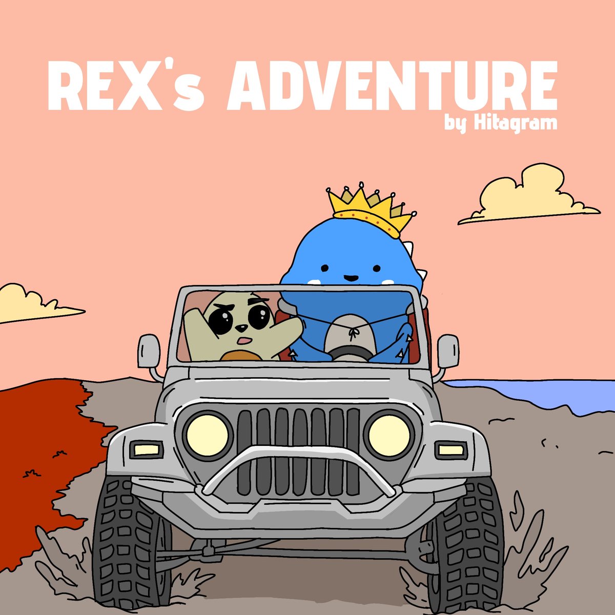 hitagram's tweet photo. This is my submission for fan art contest by no. 1 memecoin on SUI @suirex_ 

@suirex_ and @HopAggregator enjoying the sunset 

#Rex #Suirex #Sui https://t.co/cl5wT8sVsv