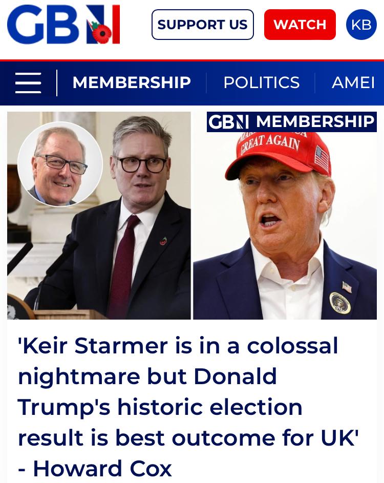 My piece on the <a href="/GBNEWS/">GB News</a> Website on Donald Trump's victory and what it means to the UK and <a href="/reformparty_uk/">Reform UK</a>  

"The legacy press, those Downing Street special advisors, and, of course, Labour’s front bench must have rushed to their anti-nausea tablets to quash a sick feeling deep
