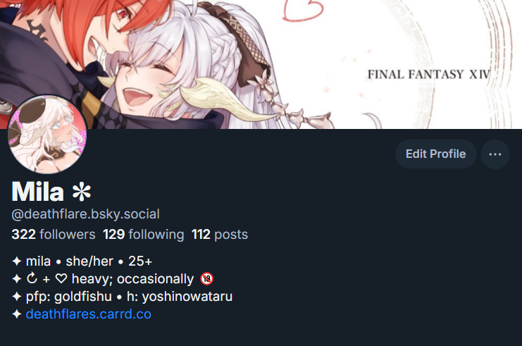 mila 🌺 deathflare on 🦋 tweet media
