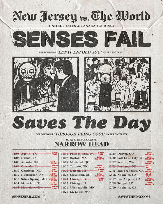 ArtistAndFan's tweet photo. Senses Fail and Saves The Day are livestreaming their NJ vs. The World tour from New Jersey! 🎸 Don’t miss this chance to catch the performance live.

Get all the details here: https://t.co/sMaDXrQbJV

#SensesFail #SavesTheDay #Livestream #LiveMusic #ArtistAndFan #ConcertNews https://t.co/9PC6HCYNJq