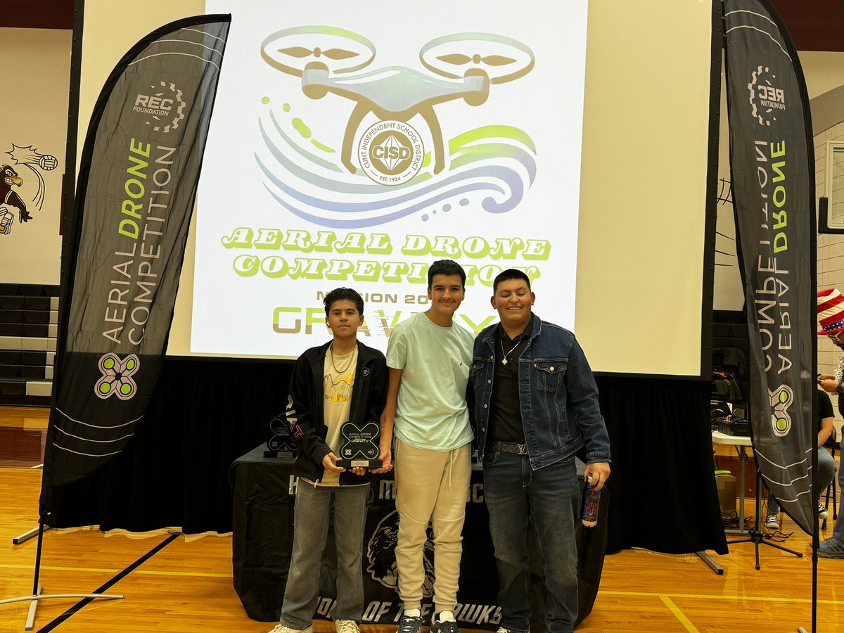 Congratulations to The Jesters for bringing home the Teamwork &amp; Airmanship Mission award! Additionally, The Roombas were awarded the Communications Mission Award! 
Cheer for our teams during the next competition on Dec. 7th! 🎉 <a href="/ANavarro_EMMS/">Alex Navarro</a> <a href="/MontanaMiddle/">East Montana Middle School</a> <a href="/bre_terrazas/">Brenda Terrazas</a>
