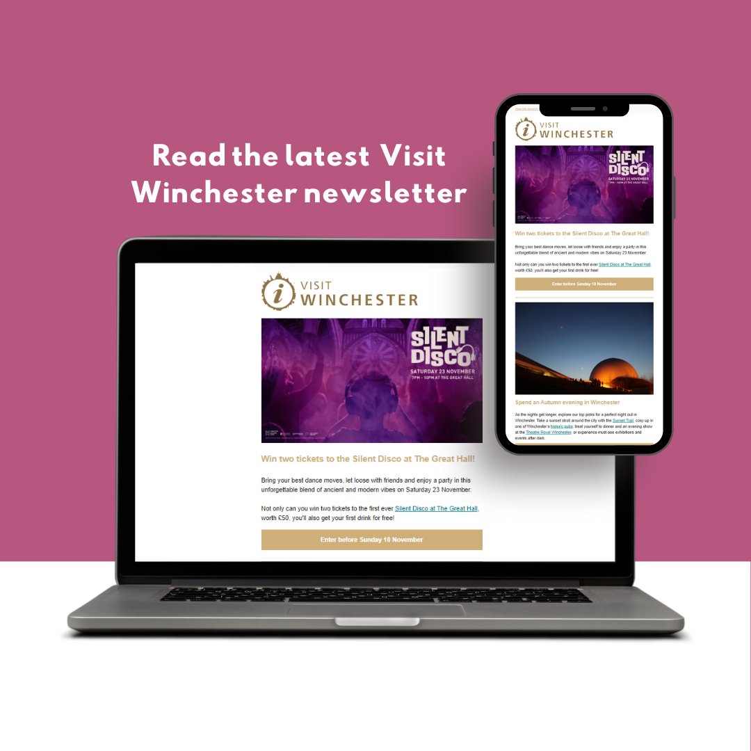 Have you read our latest newsletter? 📩

🎟️ WIN tickets to a fantastic night out

🌙 Explore Autumn evenings in the city

🐻 Get inspiration for days of family fun

🎁 Find out what's coming up in Winchester

Read now 🔗 mailchi.mp/winchester/nov…