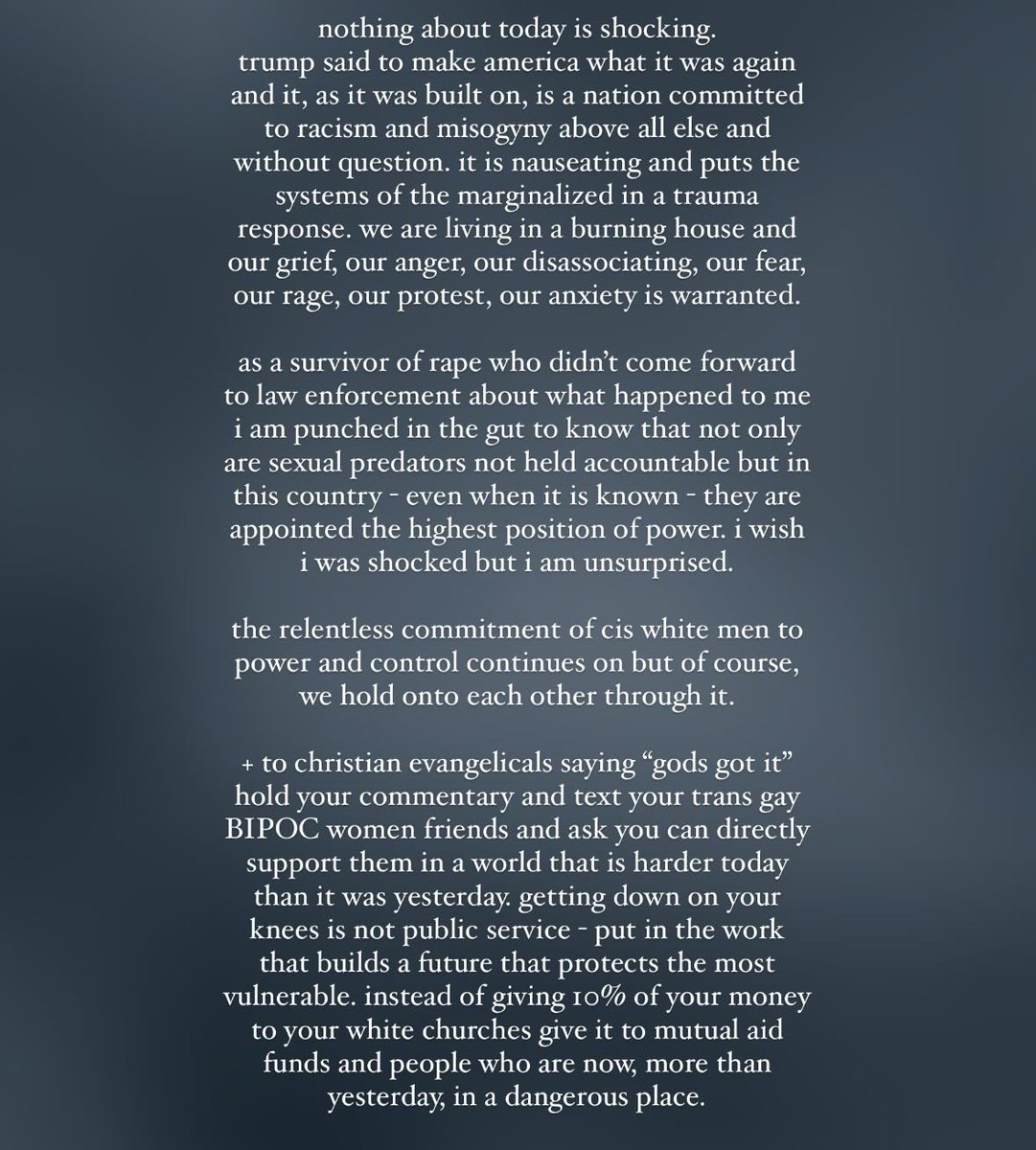 living in a time of collective grief like it’s our life purpose. #america 

tw: sexual assault