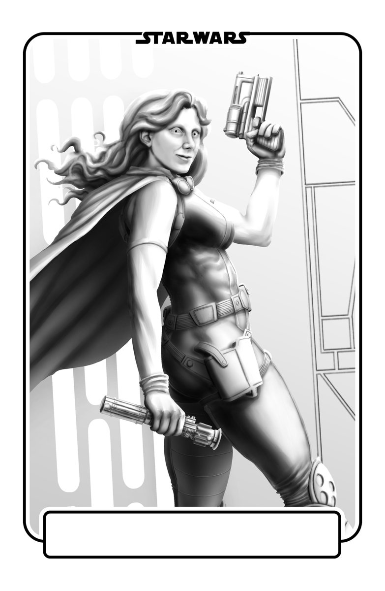 EdWatsonArt's tweet photo. Star Wars Tarot - The Sky River Deck:

Card 24: Queen of Swords.
Characters: Mara Jade Skywalker.

**This is fan art. Star Wars ©Lucasfilm Ltd ©Disney.**

#TarotCards #StarWars #StarWarsTarotCards #Jedi #Sith #MaraJade #Skywalker #Disney #LucasfilmLtd #EdWatson #EdWatsonArt #NoAI https://t.co/DadBpF7MNp