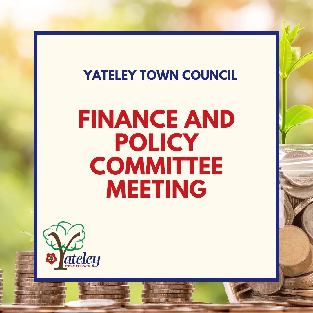 The next Finance and Policy Committee meeting will take place on Monday at 7pm in the Oak Room (ground floor of the Council Offices). Please see buff.ly/3rxVtc5 for more information.