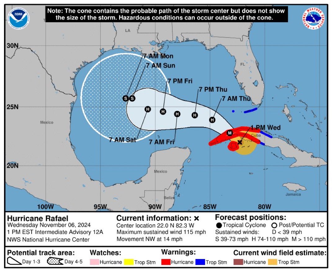 Praise God I hope it dies in the gulf. We are spared in WNC