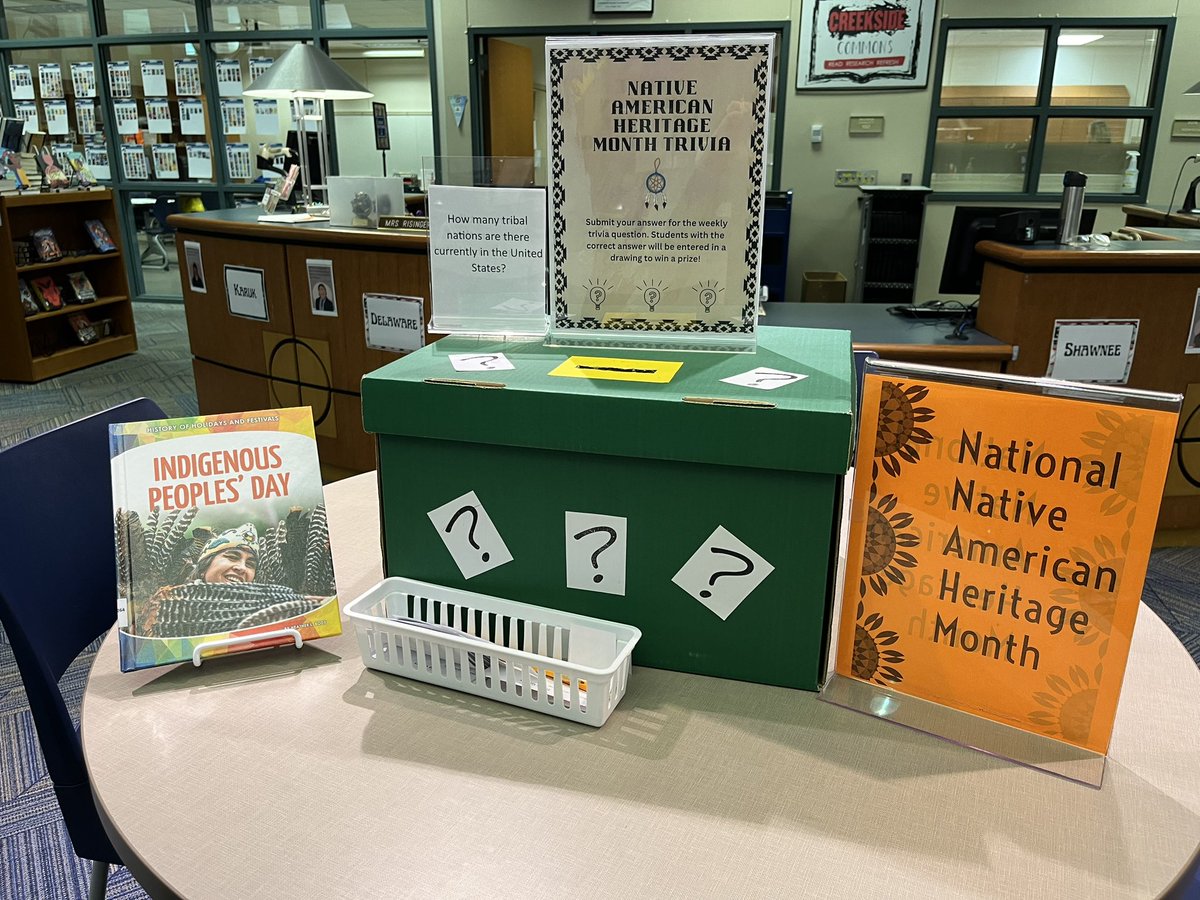 Celebrating Native American Heritage Month at the Creekside Commons Media Center <a href="/CreeksideMS/">Creekside MS</a>