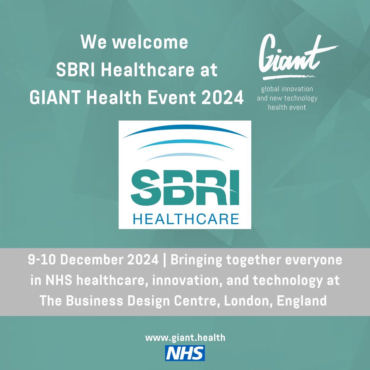 GIANT Health Event (@giant_health) on Twitter photo GIANT Health is proud to announce exhibitor <a href="/sbrihealthcare/">SBRI Healthcare</a> at #GIANT2024
SBRI Healthcare is a national award-winning programme which provides #funding & support to early stage projects enabling testing for business feasibility & #technology development.
🎟bit.ly/3ZEop3D GIANT Health is proud to announce exhibitor <a href="/sbrihealthcare/">SBRI Healthcare</a> at #GIANT2024
SBRI Healthcare is a national award-winning programme which provides #funding & support to early stage projects enabling testing for business feasibility & #technology development.
🎟bit.ly/3ZEop3D
