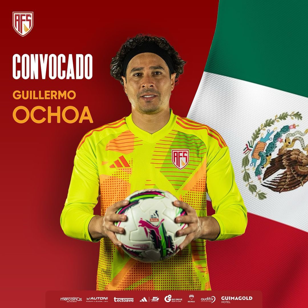 𝐂𝐨𝐧𝐯𝐨𝐜𝐚𝐝𝐨  🇲🇽

Guillermo Ochoa vai representar a seleção Mexicana na Liga das Nações CONCACAF ⚽️

O guardião do AFS foi chamado para defender La Tri no duplo compromisso com Honduras 🇭🇳 

#JuntosPelaVila