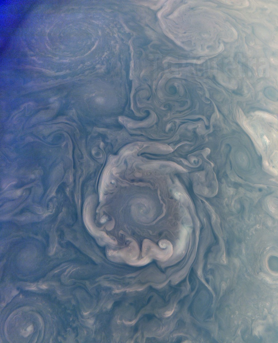 NeboLive's tweet photo. #NASA has released new, ultra-high-definition photographs of #Jupiter — these are the most detailed images of the planet to date. https://t.co/aMLmGDL6yq