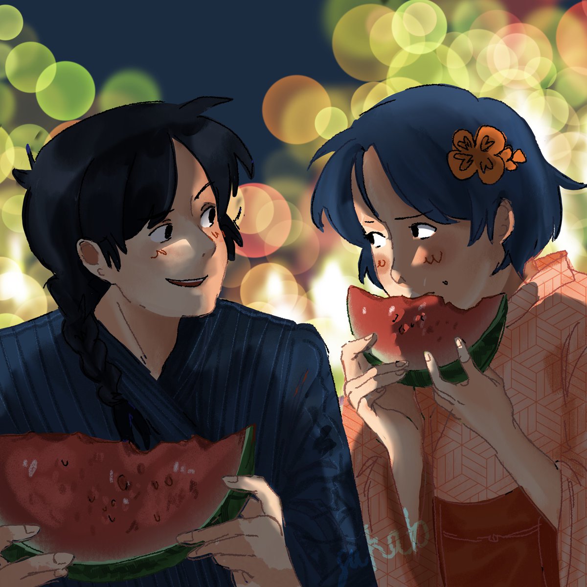 sukatohirari's tweet image. a little illustration for the reanimation of one of my favorite work !
#RanmaxAkane #ranmaremake #ranma
#akane