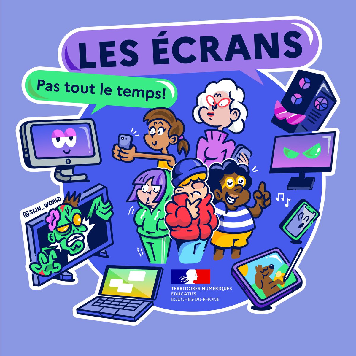 💥Concrétisation du projet théâtre que je porte avec #tne13 : Les écrans, pas tout le temps ! Le 5 nov, la 1ère a eu lieu devant 140 élèves de l'école La Viste 15ème.  Retours très positifs. Spectacle écrit spécialement pour #Tne par @homedyclud Pour c2 et c3.