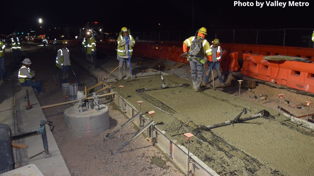 MAGregion's tweet photo. This is #Prop400atWork!
The last set of tracks were laid last month as part of the light rail South Central Extension! 🚆 The project, funded in part thanks to the dedicated half-cent sales tax for transportation, is set to open in 2025. 🎉 https://t.co/hil7TpYpyJ