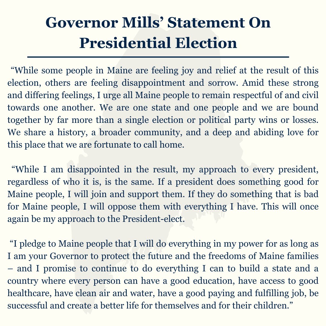 Governor Janet Mills tweet media