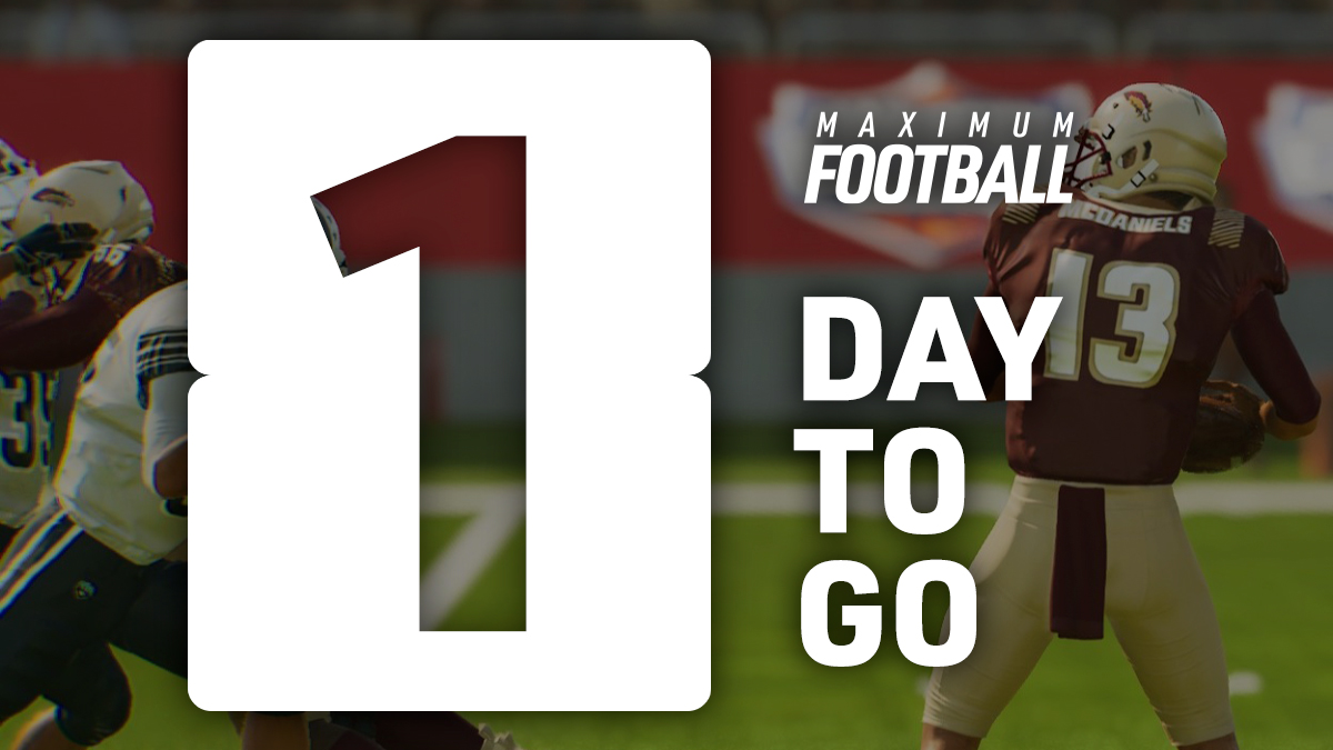 MaxFootballGame's tweet image. 1 DAY! Tomorrow, it's you, the gridiron, and endless customization.