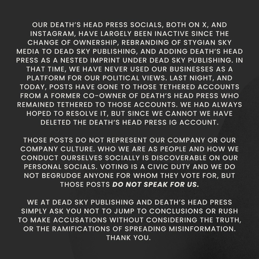 Death’s Head Press (@deathsheadpress) on Twitter photo 