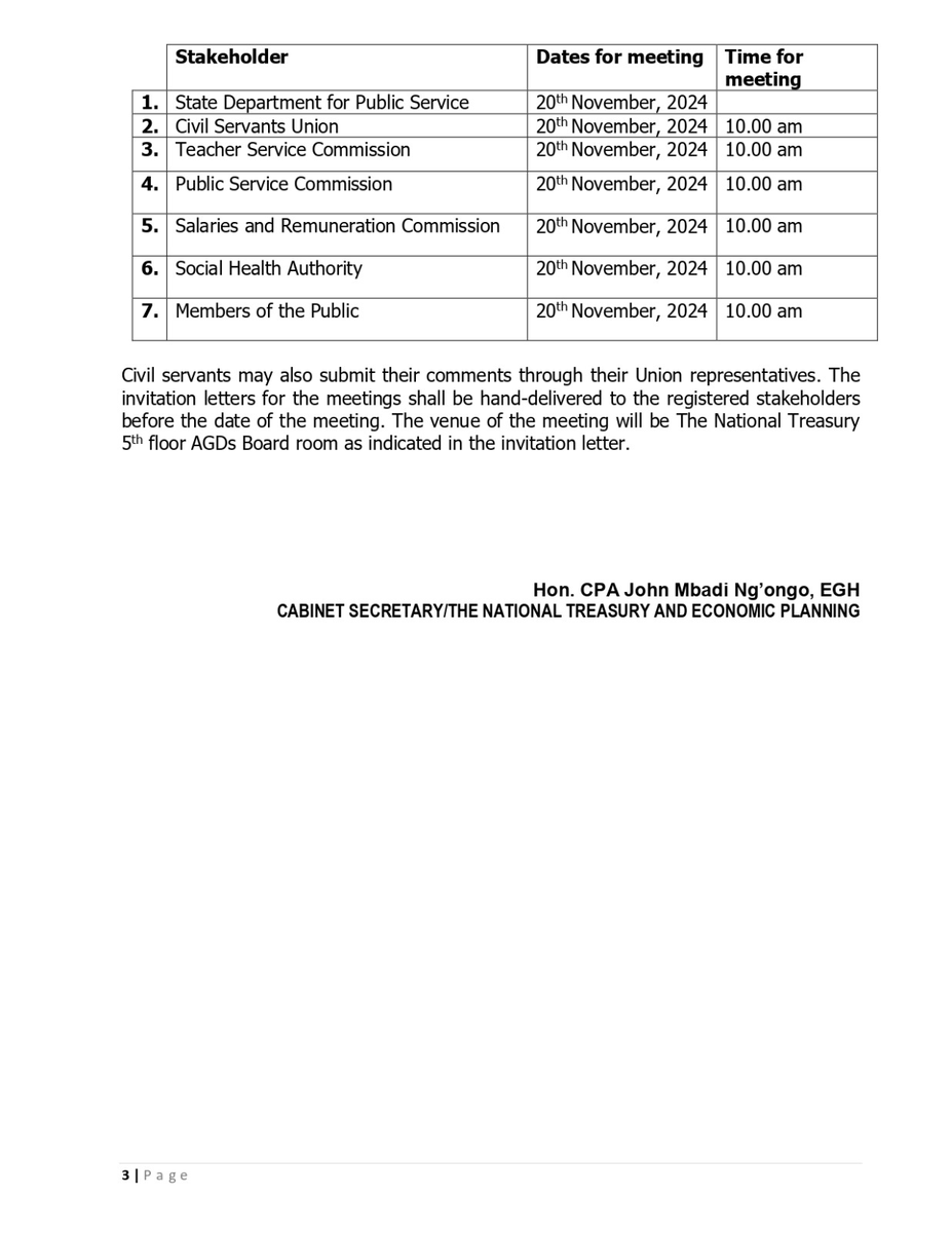 MwangoCapital's tweet photo. Treasury has released the draft Public Finance Management (Public Officers Medical Scheme Fund) Regulations, 2024, for public input. The Fund aims to support civil servants' medical coverage, complementing the Social Health Insurance Act.

 Citizens are invited to submit memoranda by 18th November 2024.
