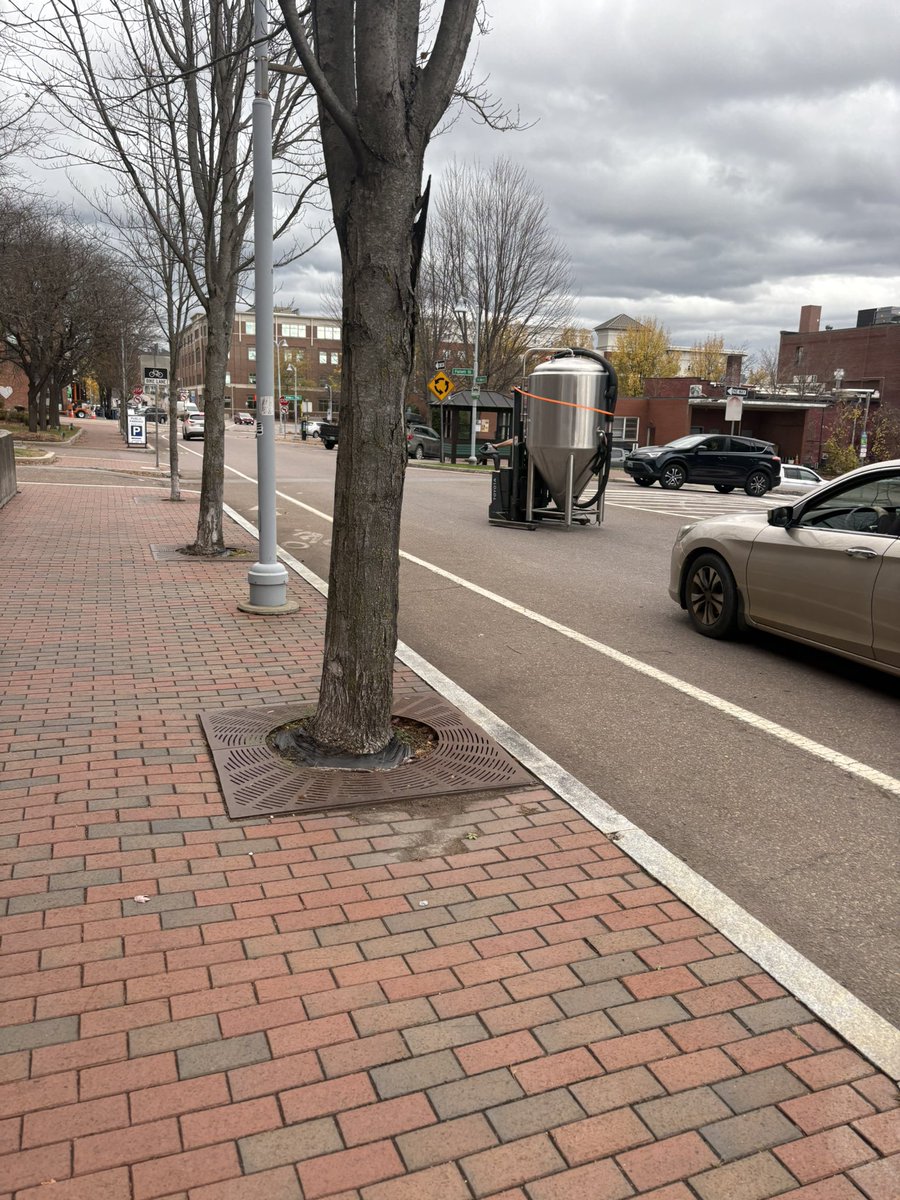 In a world of chaos, someone wheeling a bright tank through the city reminds me that Vermont very much still is Vermont