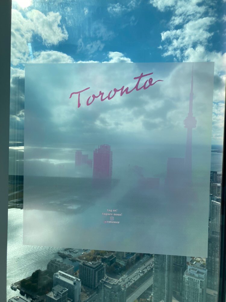if any of y’all are visiting the CN tower in the next couple weeks make sure yall take pics with these new taylor inspired windows they added🤭🤭