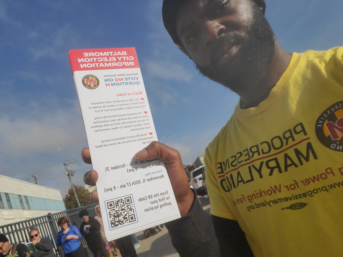 Baltimore voters overwhelmingly rejected Question H yesterday. 

This harmful measure would have cut the City Council nearly in half, and a grassroots coalition of unions, community organizations, and activists defeated the measure and its millionaire funder. (1/3)