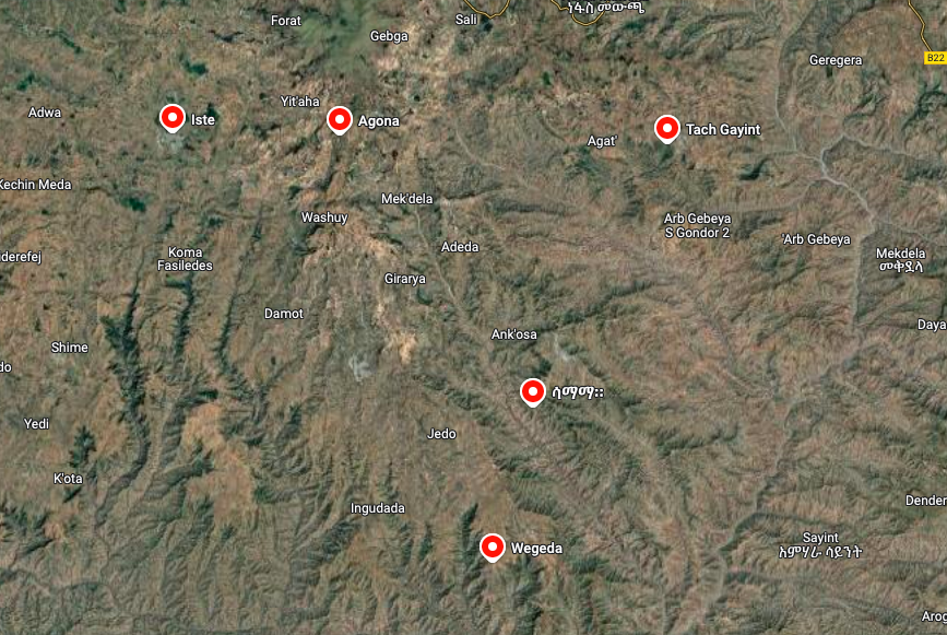AmharaWarUpdate's tweet photo. ⚡️⚔️UPDATE - Heavy shelling and significant defections mark ongoing conflict in Simada Woreda.

📍South Gonder Zone, Amhara Region, Ethiopia

🔵 On November 5th, regime forces launched a relentless shelling campaign across Welela-Bahir, Gedeba, Agona, and Simada-Megenteya using ZU-23 anti-aircraft guns. The shelling aimed to suppress Fano resistance as regime forces attempted to capture Wegeda, the administrative center for Simada and Sede-Muja Woredas.

⭕️ The indiscriminate shelling by regime forces resulted in the destruction of five residential villages in Gedeba, Agona, and Welela-Bahir town. No civilian casualties were reported during the shelling.

🔵 On November 4th, Fano fighters launched a surprise assault in Wiha-Midir Kebele, resulting in the deaths of four high-ranking military officers and a Prosperity Party official.

🔵 The regime’s campaign faced further setbacks due to significant defections. Over the past week, more than 100 regime soldiers, including a captain, defected to join Fano fighters in Estie Woreda, with additional defections reported in Tach-Gayint Woreda, though exact numbers are unconfirmed.