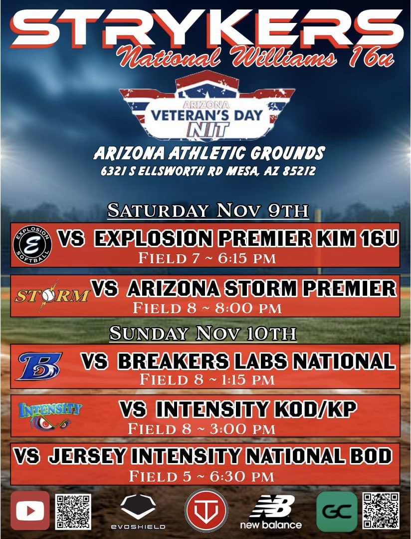 Schedule drop for Arizona! Let’s go!! <a href="/NationalEsparza/">Strykers National Esparza 🚂</a>