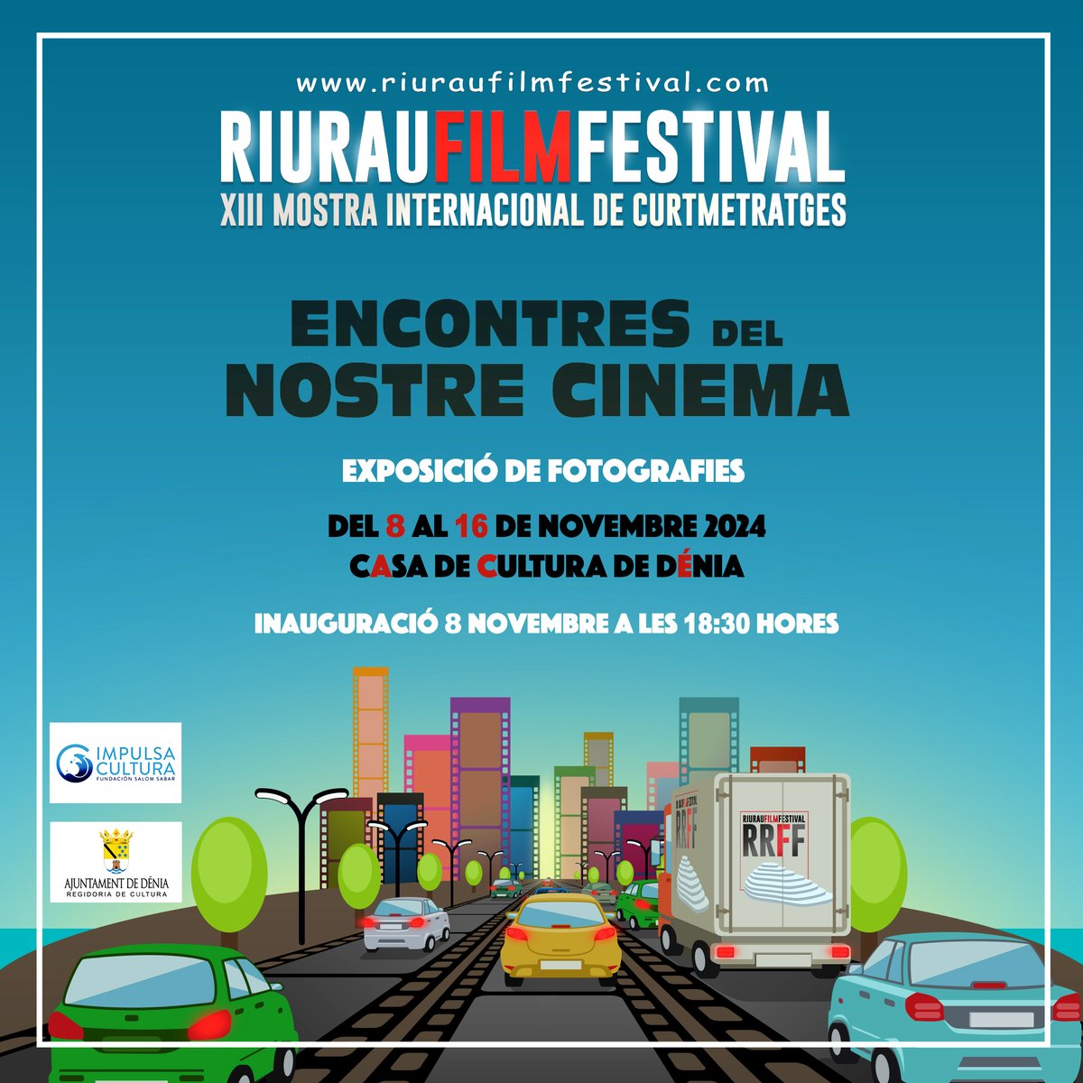 Este  Viernes 8 de Noviembre, 18:30 horas, Casa de  Cultura de Dénia (UNED), inaugurando la exposición que visibiliza los " II  Encontres  del Nostre Cinema " del RRFF del pasado 25 de agosto. Colaboran Cultura Dénia y la Fundación Salom Sabar, (Impulsa Cultura).