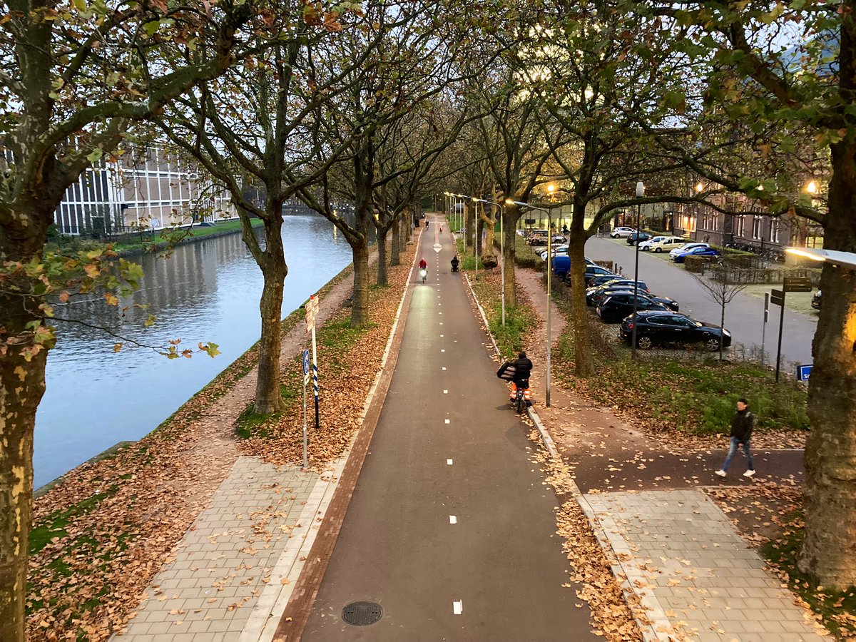 New office, complete with bike lane.