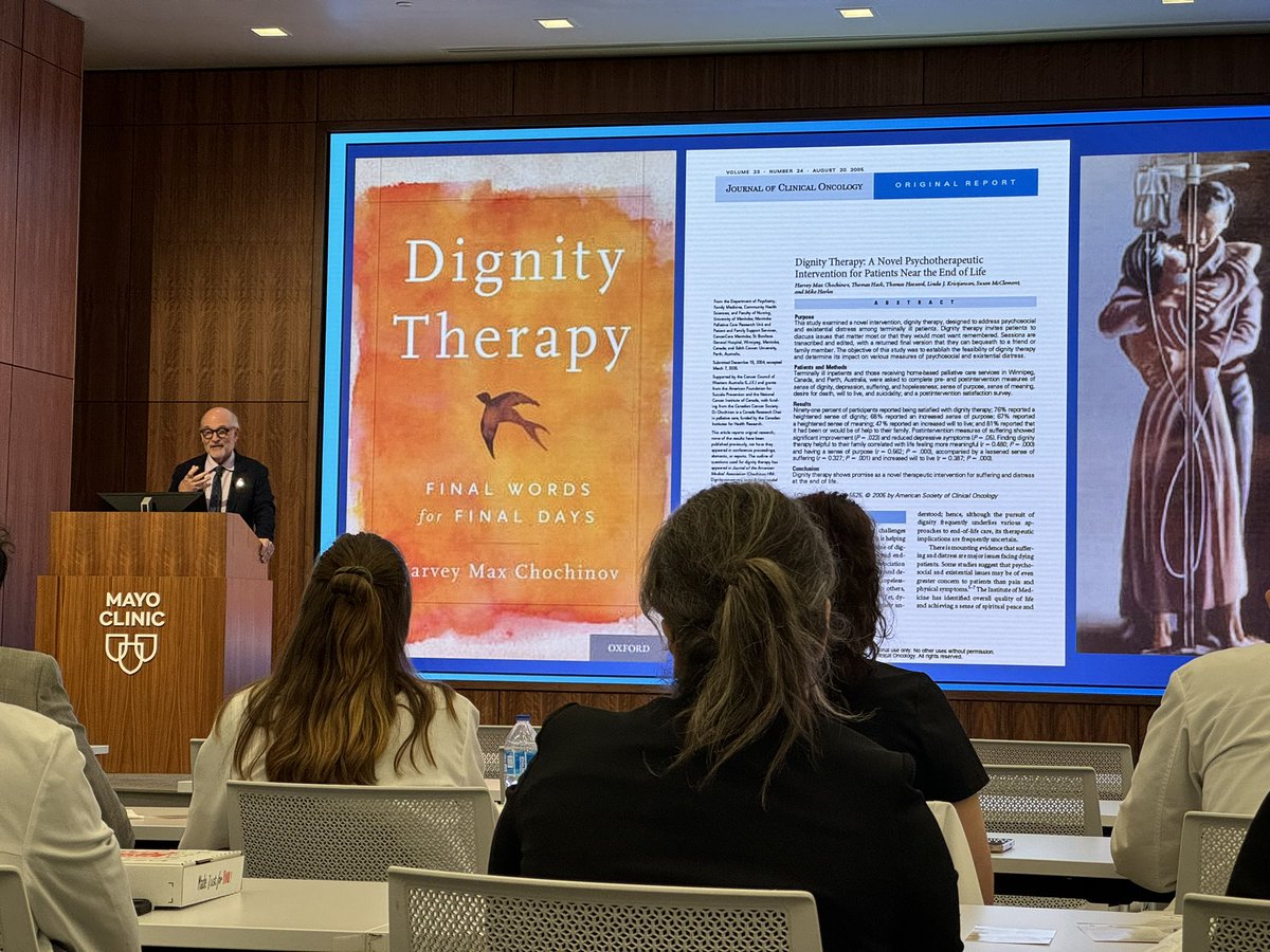 ravipm2000's tweet photo. It was an honor to listen to @HMChochinov talk about Dignity, Personhood and the Essence of Perso-Centered Care at @MayoClinic Florida #hpm https://t.co/3ahbvyg4b2