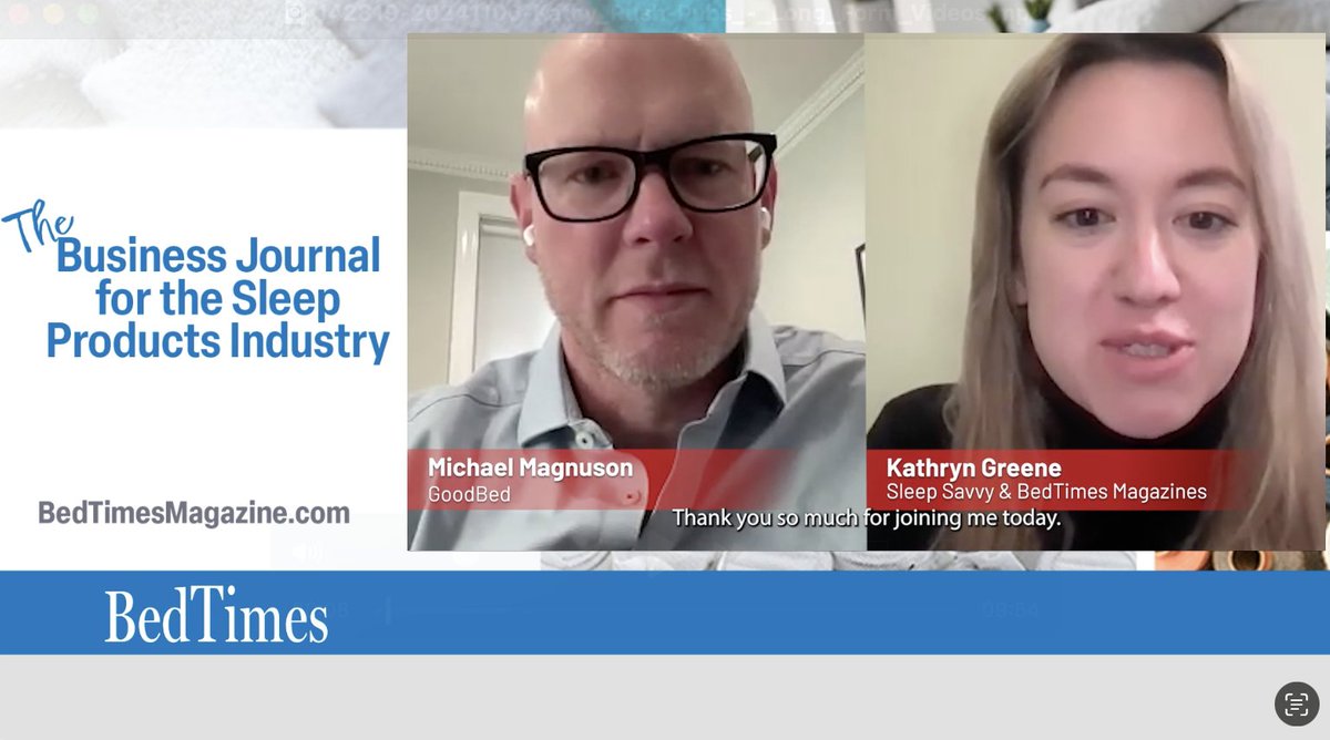 BedTimesMag's tweet image. Check out our in-depth interview with Michael Magnuson, CEO and founder of @goodbed. Listen in as he explains their collaboration with @Dow.  bedtimesmagazine.com/2024/11/the-sc……

@ispasleep #MattressIndustry #StandardizedTesting #MattressTesting