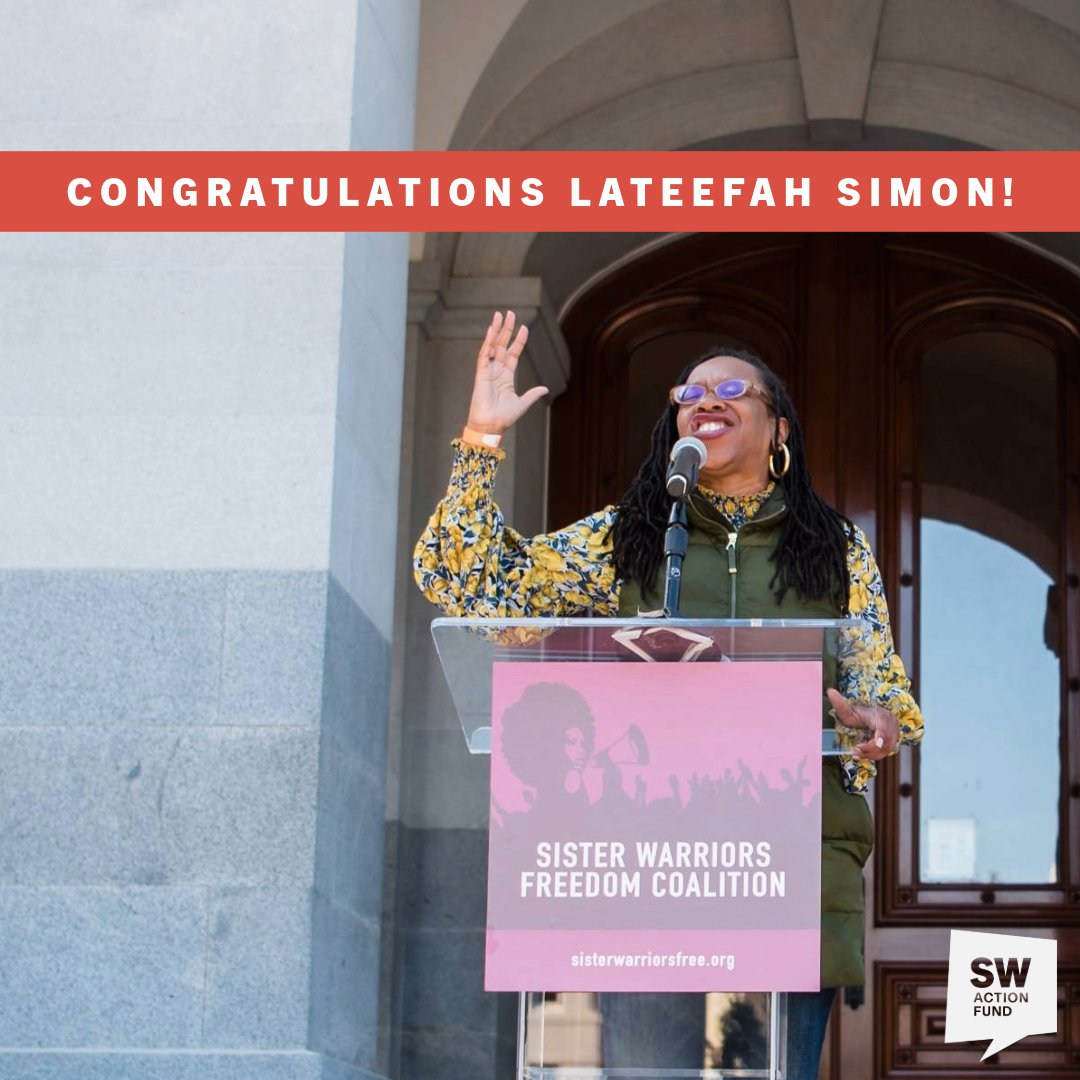 swactionfund's tweet photo. When we officially launched our Freedom 2030 campaign in 2017, Lateefah was on the frontlines.

She is the first Sister Warrior to represent us on this major political stage.

We are proud and excited for her impact as a member of congress! https://t.co/59G1jZw4PH