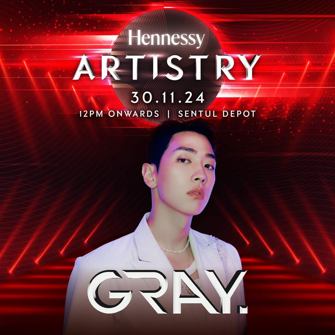 msiakpopfans's tweet photo. [EVENT] Hennessy Artistry 2024

📅: 30th November 2024 (Saturday)
🕛: 12PM onwards
📍: Sentul Depot
⭐: GRAY and more
🎟️: https://t.co/qhYqFFeetU

#HennessyMY #DrinkResponsibly #HennessyArtistry2024 #GRAY #그레이 #GRAYinKL #GRAYinMY https://t.co/Cwio40sX0M