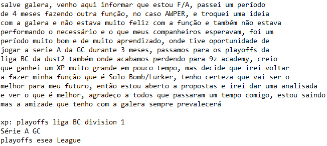 F/A e aberto a propostas
agradeço a todos, <a href="/Bonecocsgo/">Bonecobonecoboneco</a>, <a href="/ndpfps/">ndp</a>, <a href="/imotocs/">Imoto</a>,
<a href="/phx_cs/">p8x</a>, <a href="/StrikerCs2/">striker</a>, <a href="/Freitascs2/">freitas</a>