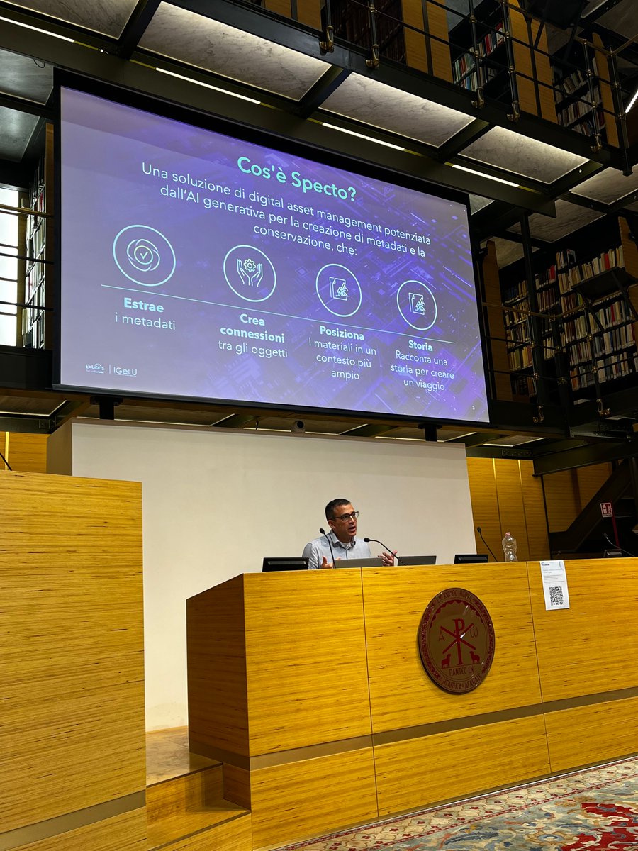 ExLibrisGroup's tweet image. Today at the @theorientale in Rome, library professionals gathered to explore new frontiers in digital asset management with Ex Libris Specto. 📚✨

 #DigitalAssetManagement #DigitalPreservation #LibraryInnovation