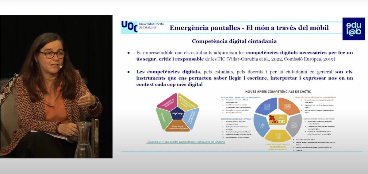 Edul@b Research Group (@edulabtic) on Twitter photo 🆘"Emergència Pantalles - El Món a Través del Mòbil"
🗣️<a href="/montseguitert/">Montse Guitert</a> (#Edulab, <a href="/UOCpsicoedu/">UOC PsicoEdu</a>) 👉 "Hem de crear persones competents per fer un bon ús de la tecnologia"
👀#ArgumentaBDC en directe a YouTube des de <a href="/Casaorlandai/">Casa Orlandai</a> <a href="/CcivicsBCN/">Centres Cívics BCN</a>: youtube.com/watch?v=aVIwRI… 🆘"Emergència Pantalles - El Món a Través del Mòbil"
🗣️<a href="/montseguitert/">Montse Guitert</a> (#Edulab, <a href="/UOCpsicoedu/">UOC PsicoEdu</a>) 👉 "Hem de crear persones competents per fer un bon ús de la tecnologia"
👀#ArgumentaBDC en directe a YouTube des de <a href="/Casaorlandai/">Casa Orlandai</a> <a href="/CcivicsBCN/">Centres Cívics BCN</a>: youtube.com/watch?v=aVIwRI…