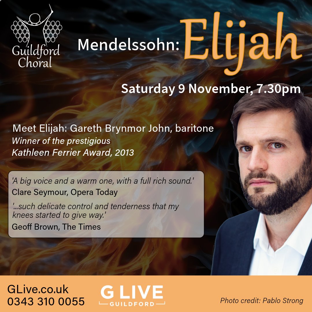 GuildfordChoral's tweet image. Powerful and dramatic story-telling at its best! Listen to &apos;Then did Elijah&apos; here: bit.ly/4elhDUe and buy your tickets for a memorable concert at: wwwGLive.co.uk @SouthernProMus @Willcocks_J @VisitSurrey @gebjohn @ExperienceGford @randamag @GuildfordOpera