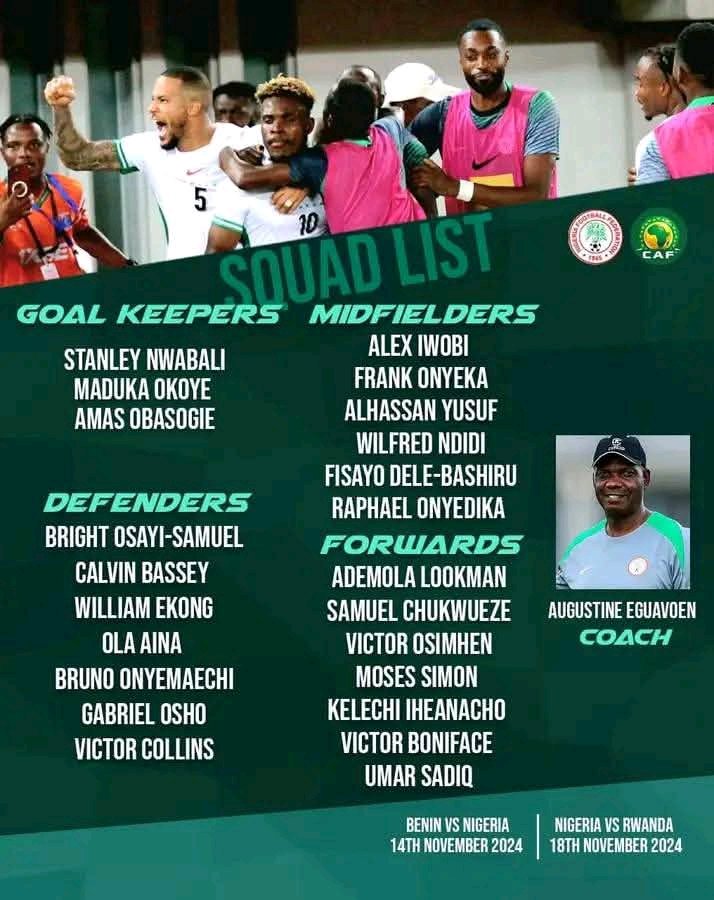 BREAKING 

Nasarawa United Defender, <a href="/eme_victor14/">Victor chukwuemeka collins</a> has been called up to the Super Eagles, ahead of the 2025 AFCON qualifiers against Benin Republic and Rwanda last this month 

This is Big and Massive !!!! 👏👏👏
