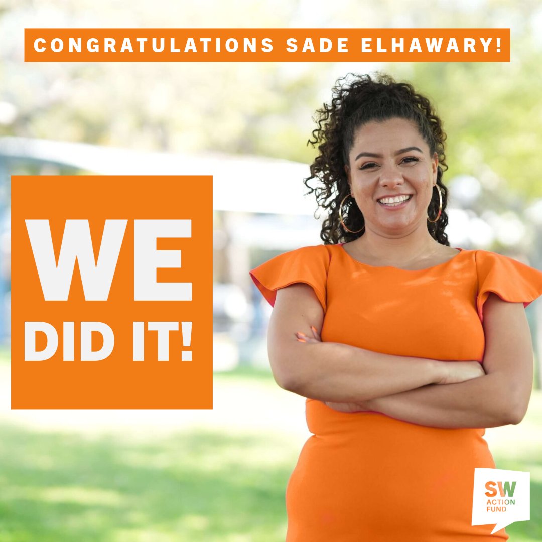 swactionfund's tweet photo. Sacramento... WE DID IT! 

Sade has seen firsthand how inequity and injustice impact our communities in Los Angeles. 

Her election to the California Assembly means she can make strides toward equity, access, and solidarity to transform underserved communities. https://t.co/Y5UkKHwrxY