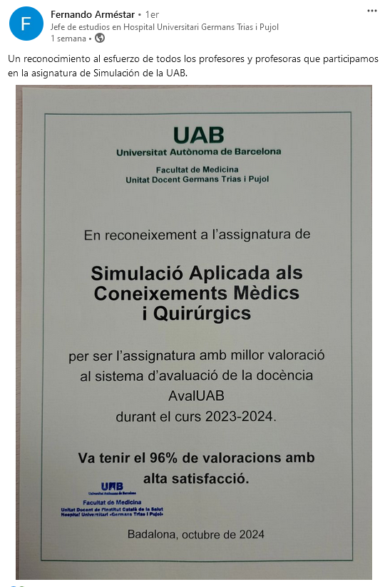 <a href="/albertgomezlo/">Albert Gomez</a> <a href="/medicinauab/">Medicina UAB</a> ... amb la finalitat de millorar la qualitat docent!
tinyurl.com/5b83hys3
