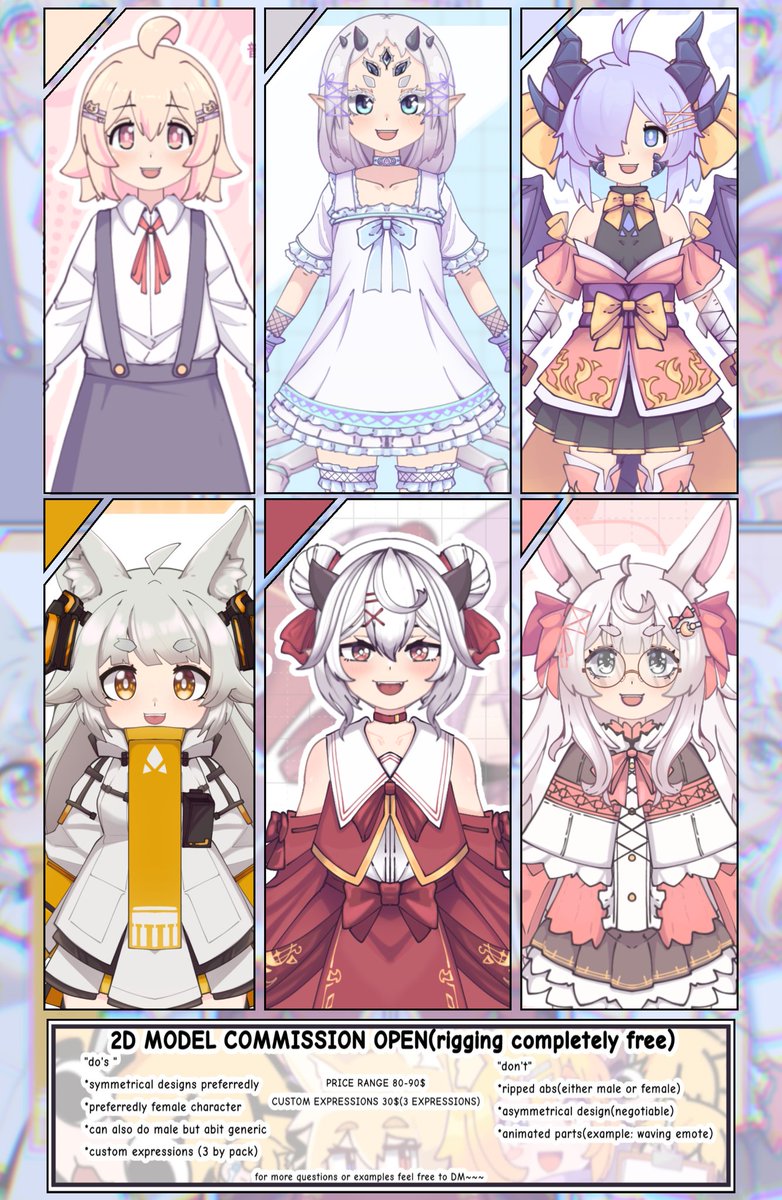 NatsukiSaika's tweet photo. "MODEL COMMISSION OPEN" 
2 SLOT AVAILABLE ••• for more info feel free to dm me (⁠◍⁠•⁠ᴗ⁠•⁠◍⁠)...

#VTuberAssets #commissionopen #Live2dCommissions #CommissionSheet #live2d #Vtuberasset #Vtuber https://t.co/VpUMW1sCkx