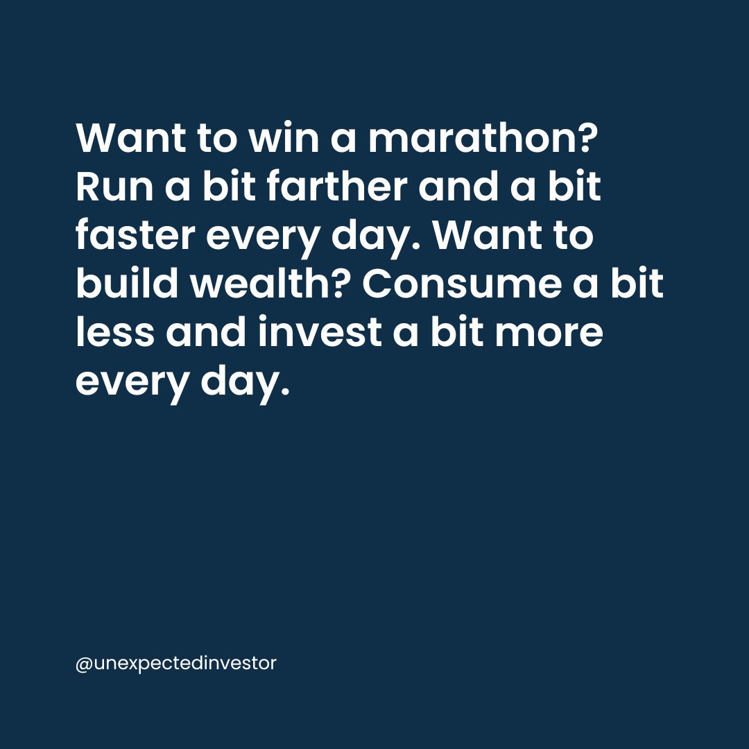 unexpectinvest's tweet image. Long-term investing is about changing your habits and being consistent #buildwealth #longterminvesting #consumeless #investMore #investingmindset #FinancialSuccess