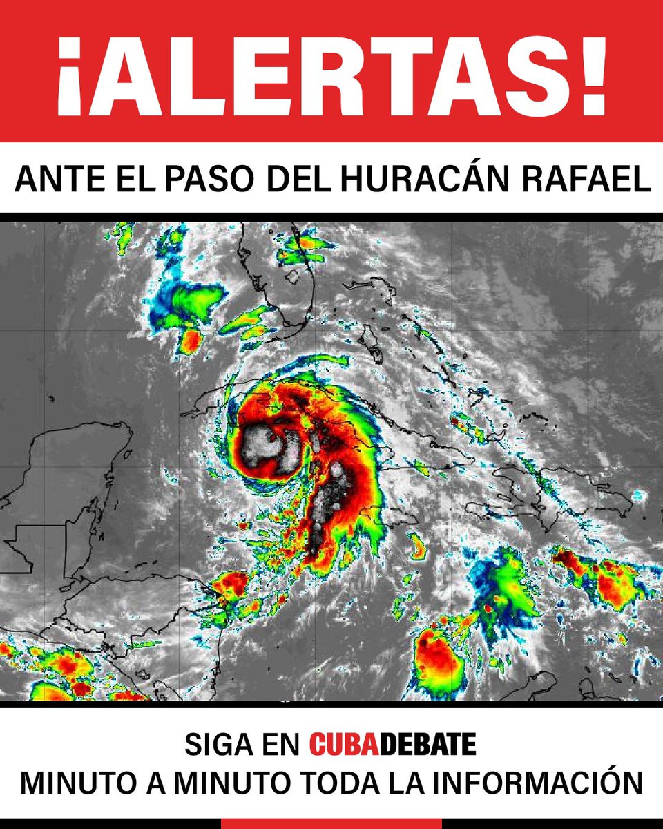 🌀Puede seguir la cobertura minuto a minuto de Cubadebate ante el impacto del huracán Rafael en:

cubadebate.cu